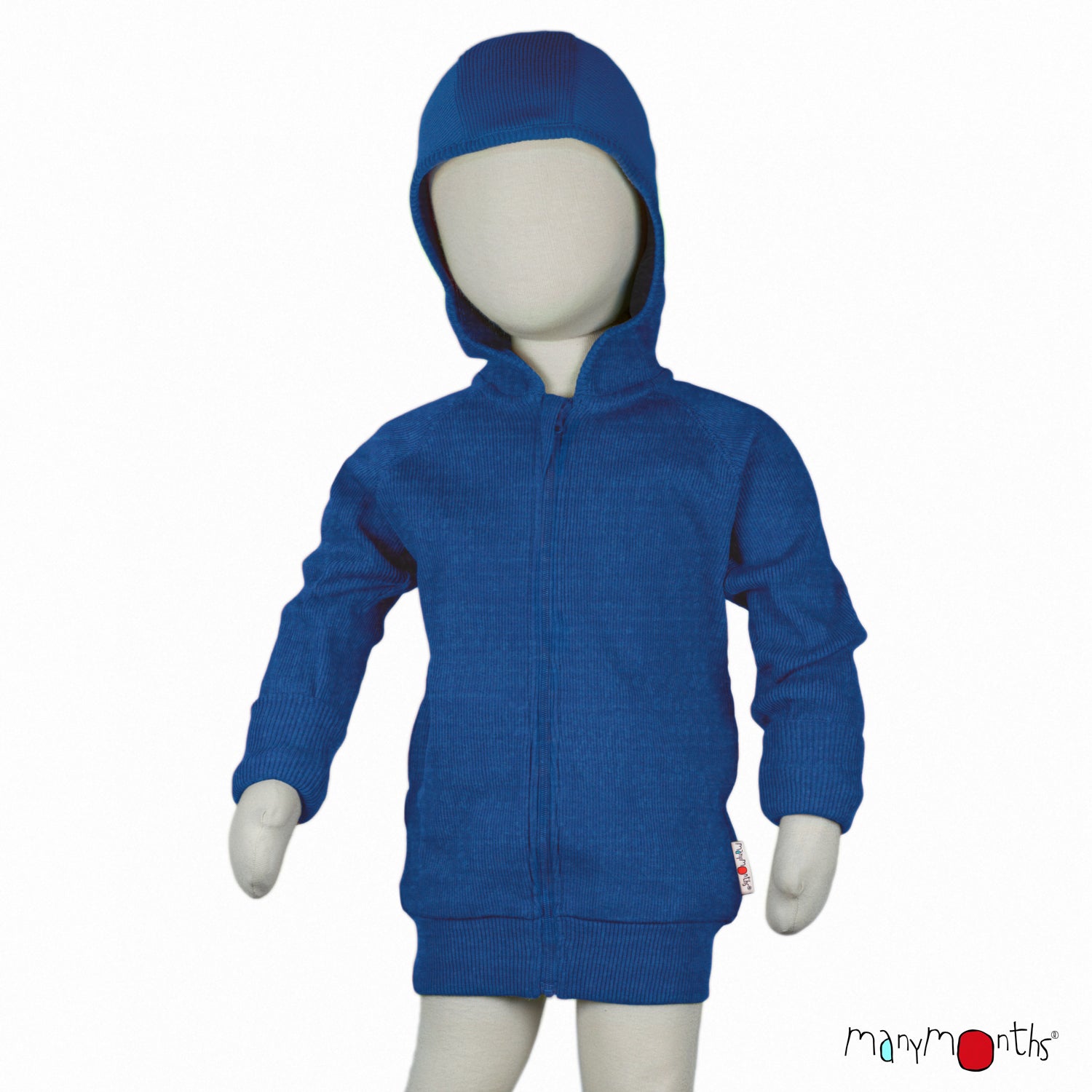 ManyMonths Hooded Zip Cardigan - Classic Blue ManyMonths