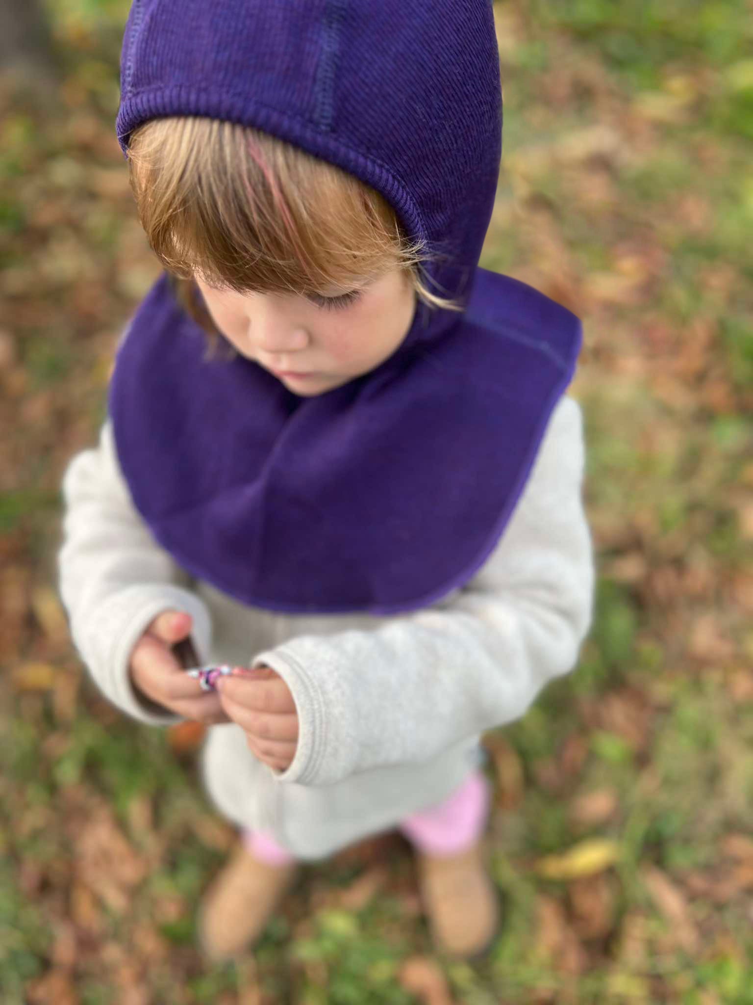 ManyMonths Woolies Elephant Hood - Wintermütze - Forest Floor Green ManyMonths
