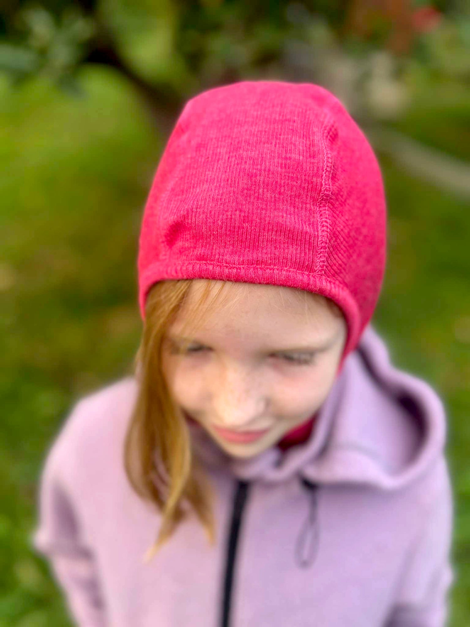 ManyMonths Woolies Elephant Hood - Wintermütze - Forest Floor Green ManyMonths