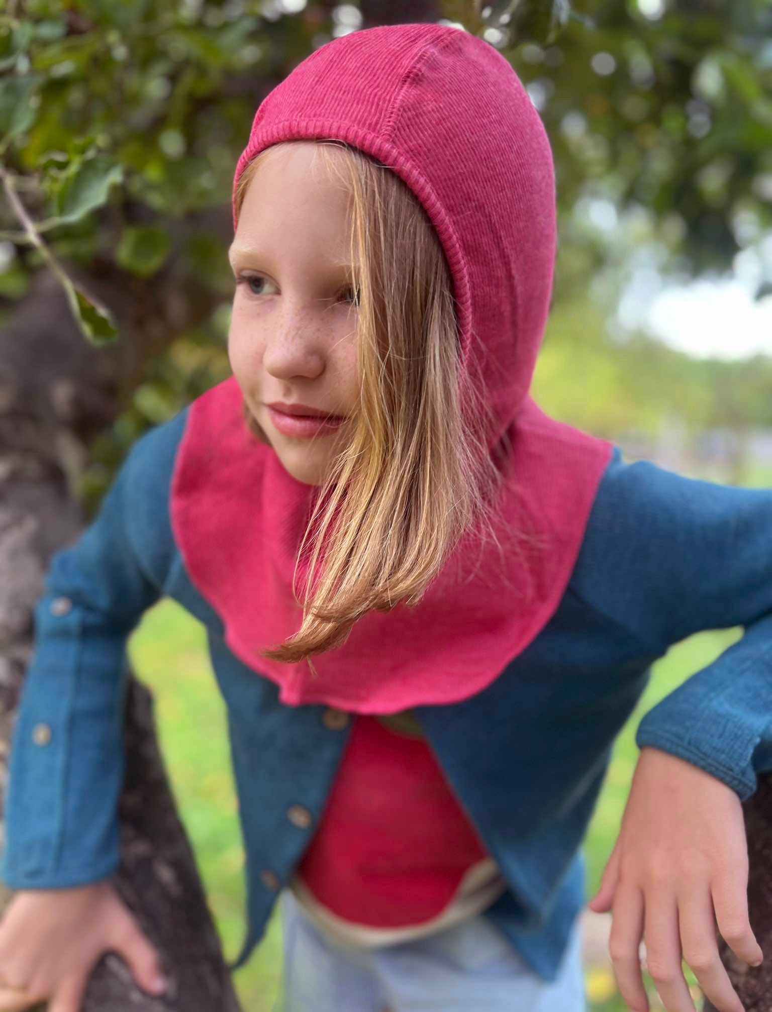 ManyMonths Woolies Elephant Hood - Wintermütze - Twilight Blue ManyMonths
