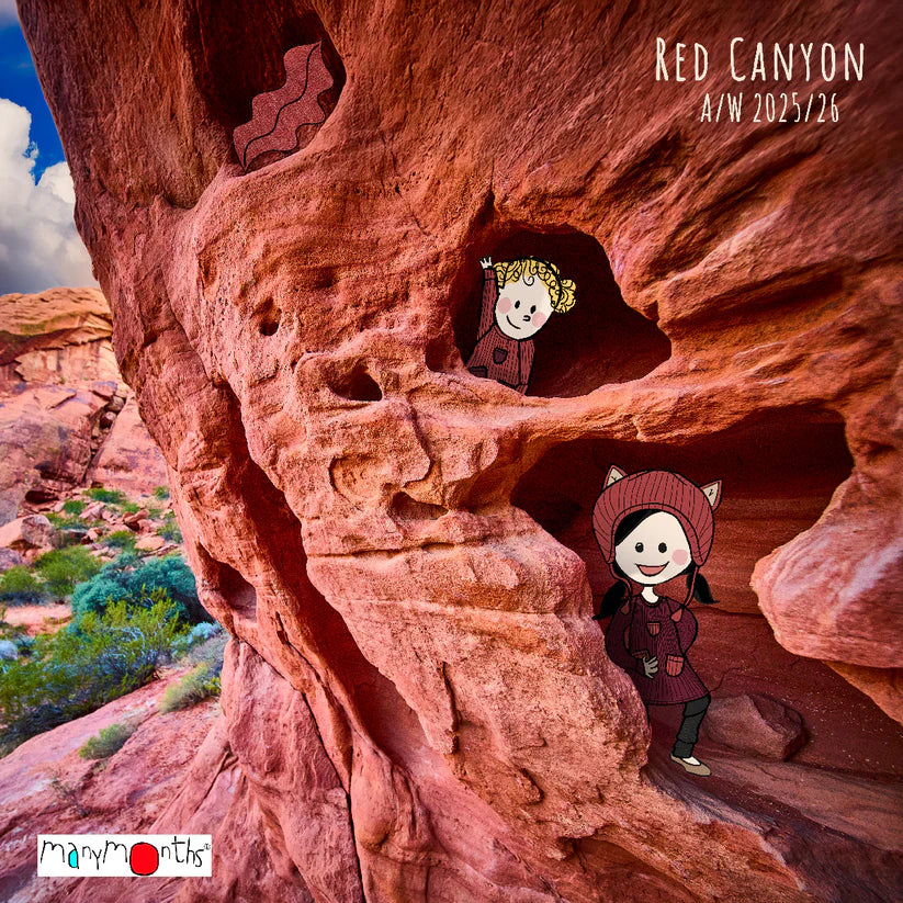 ManyMonths Woolies Elephant Hood - Wintermütze - Red Canyon ManyMonths