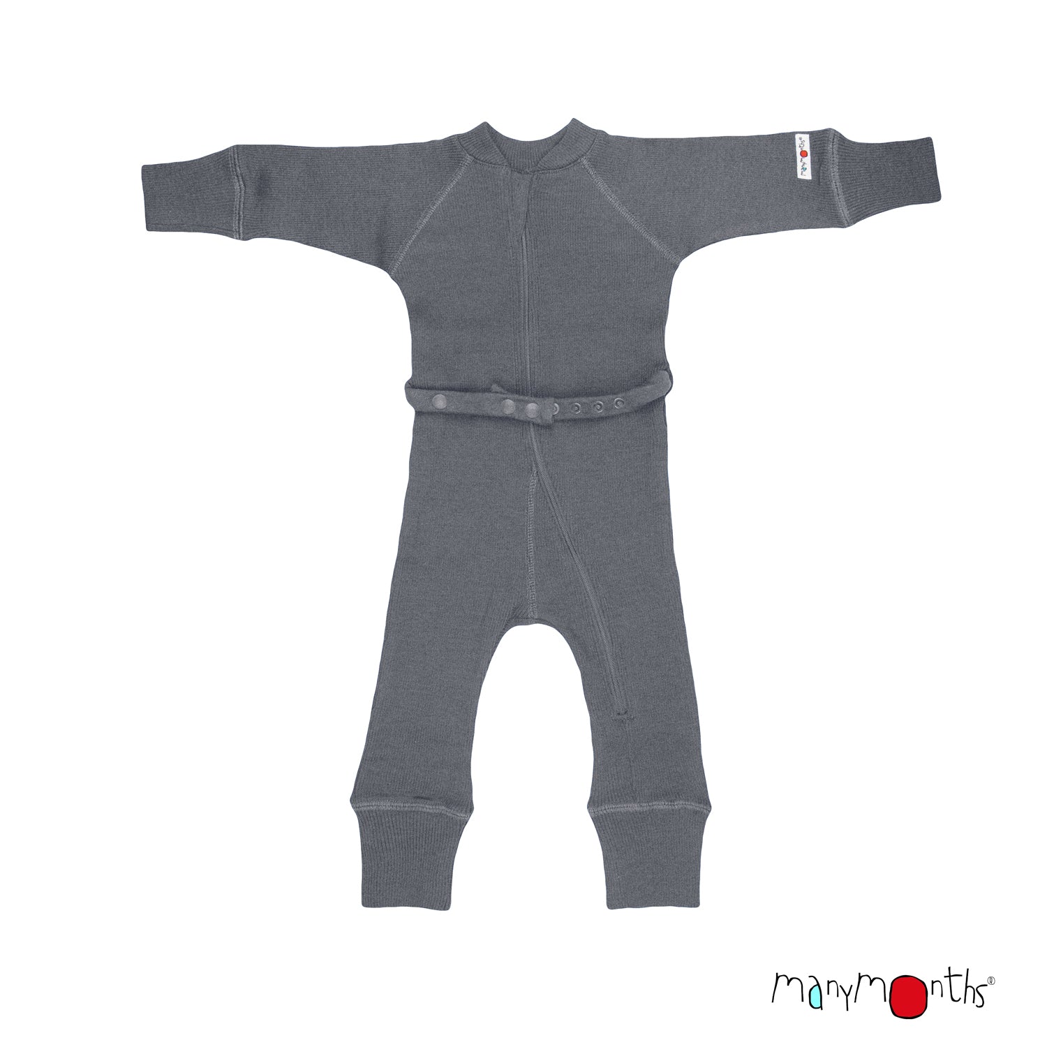 ManyMonths Woll-Overall - Elephant grey ManyMonths