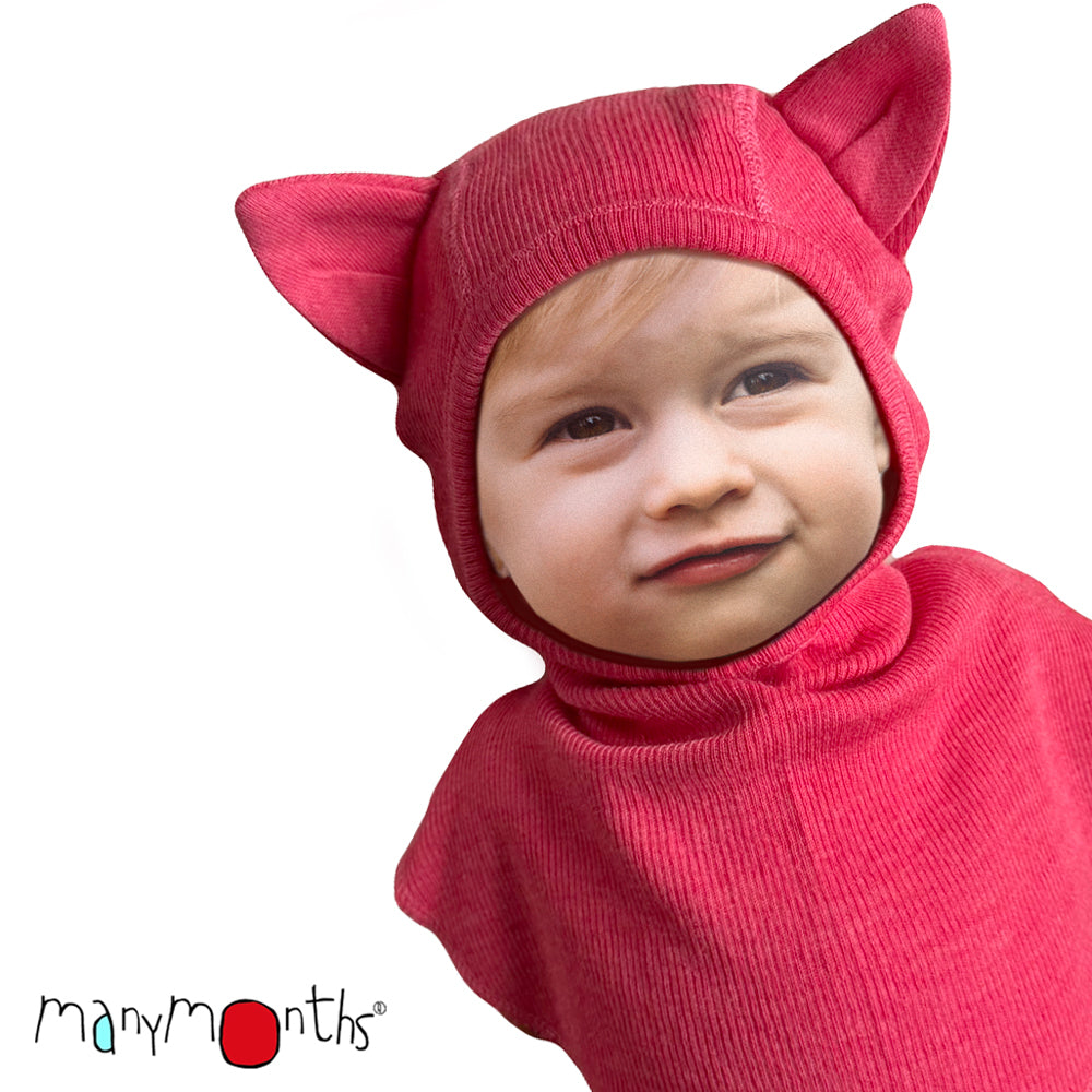 ManyMonths Woolies Elephant Hood mit Katzenohren - Classic Blue ManyMonths
