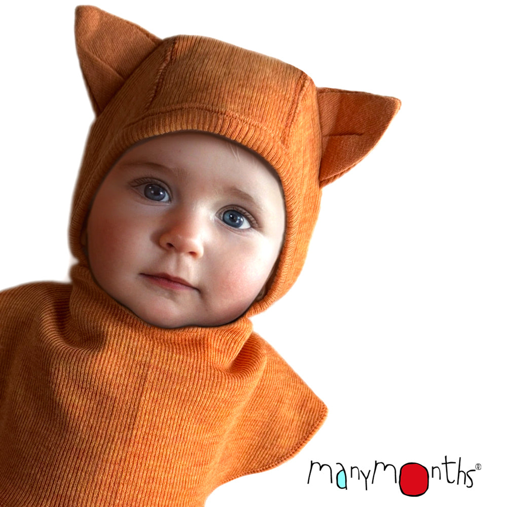 ManyMonths Woolies Elephant Hood mit Katzenohren - Classic Blue ManyMonths