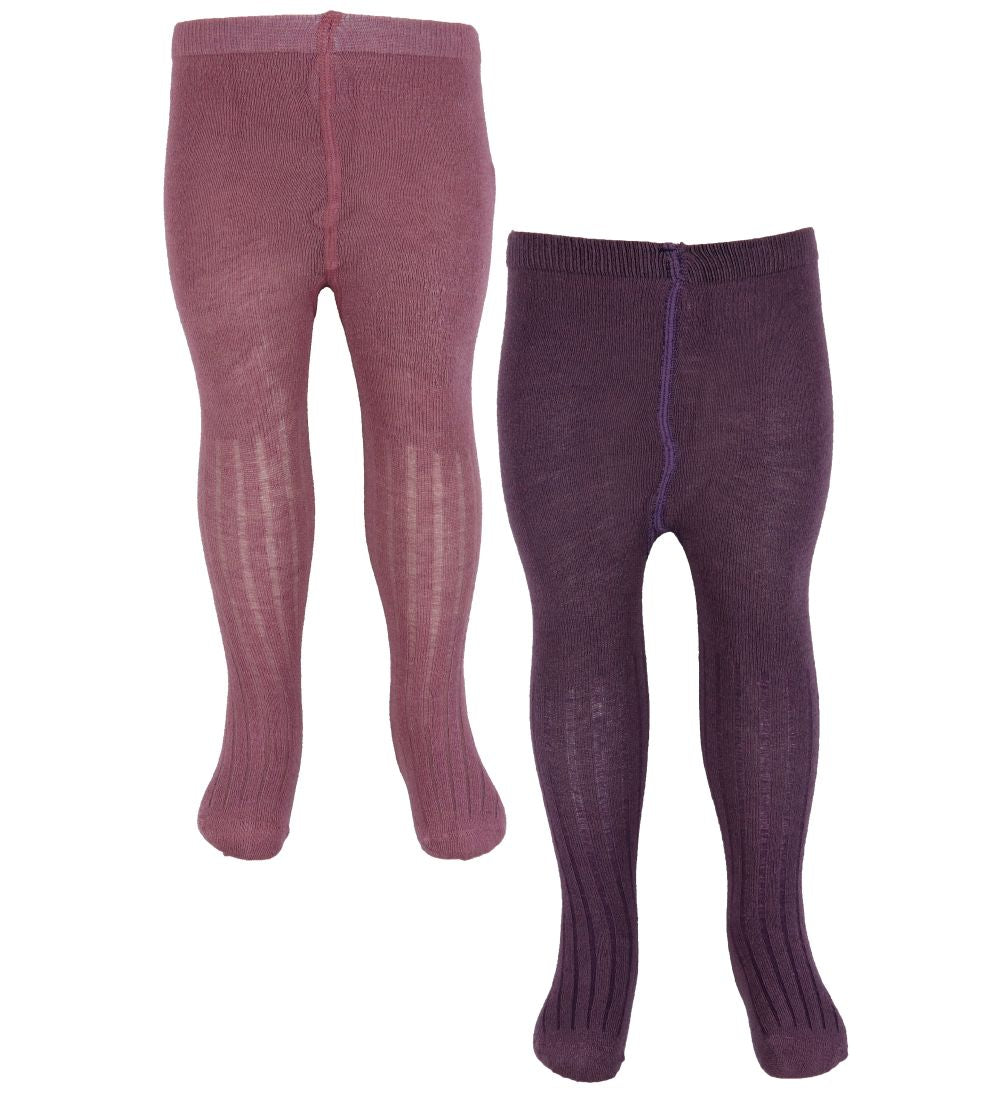 Minymo Wollmix Strumpfhosen 2er Pack - Orchid Haze Minymo