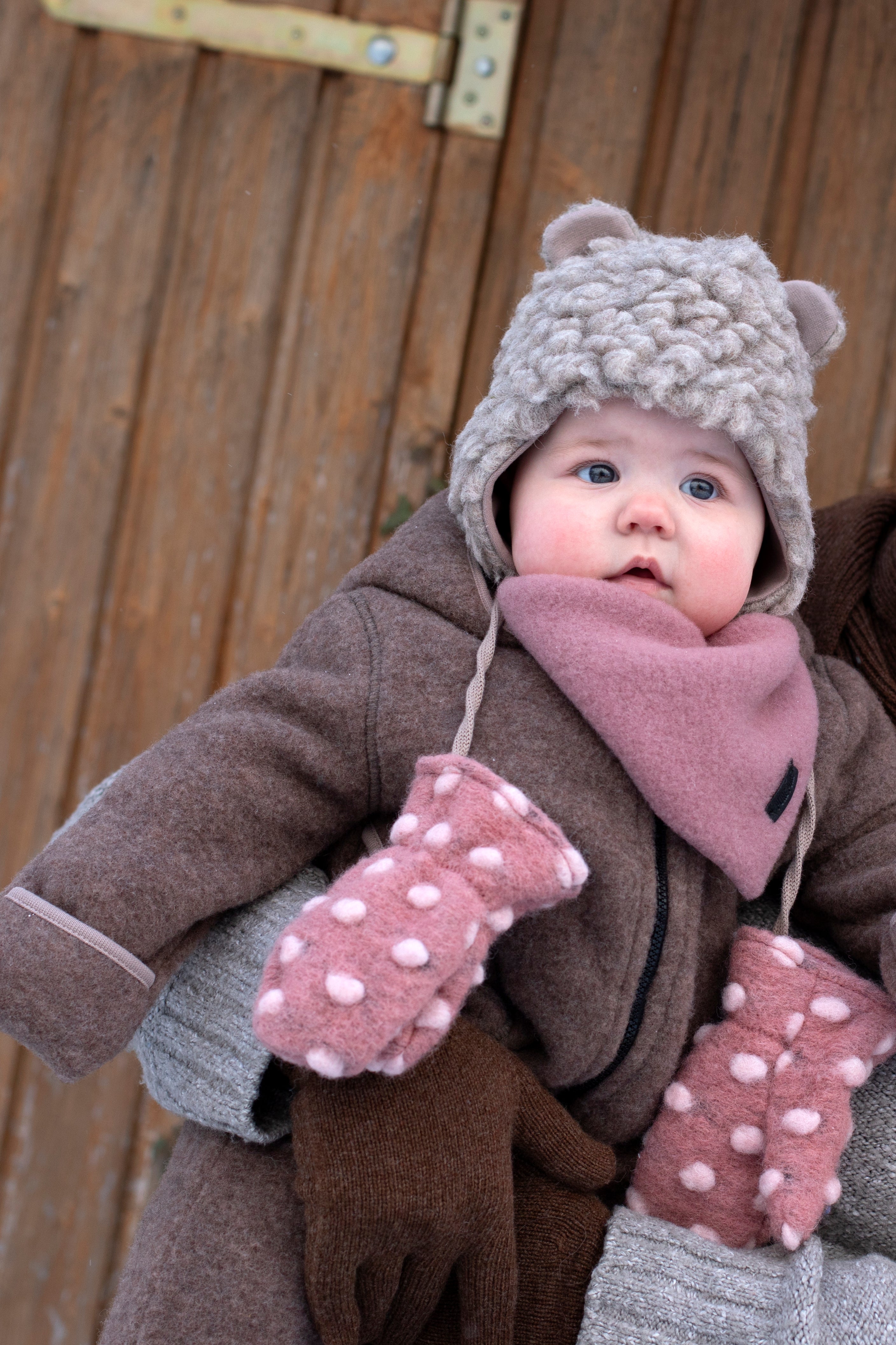 Pure Pure Woll-Fleece-Overall - dark-brown purepure