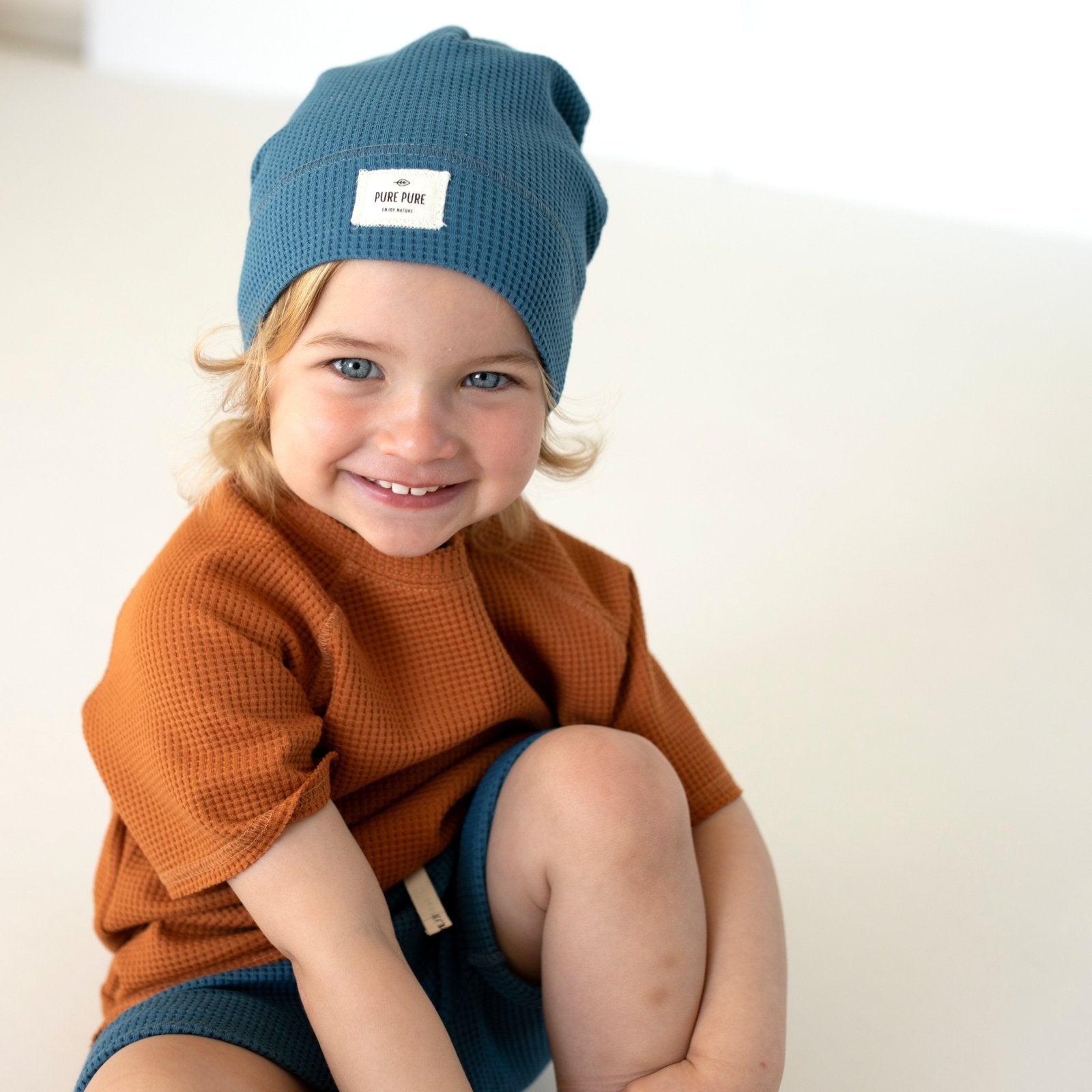 PurePure Waffle T-Shirt - steel-blue purepure