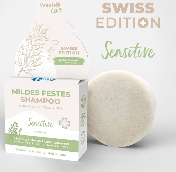 Washo festes Shampoo - Sensitiv Swiss Edition washo
