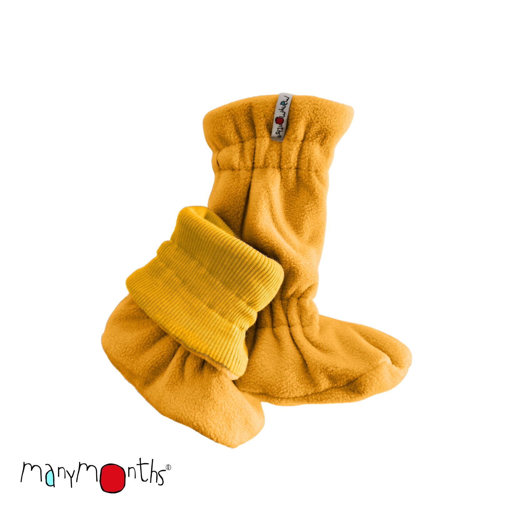 Many Month Winter Booties Axolotl Yellow/Dark Yellow Shell ManyMonths