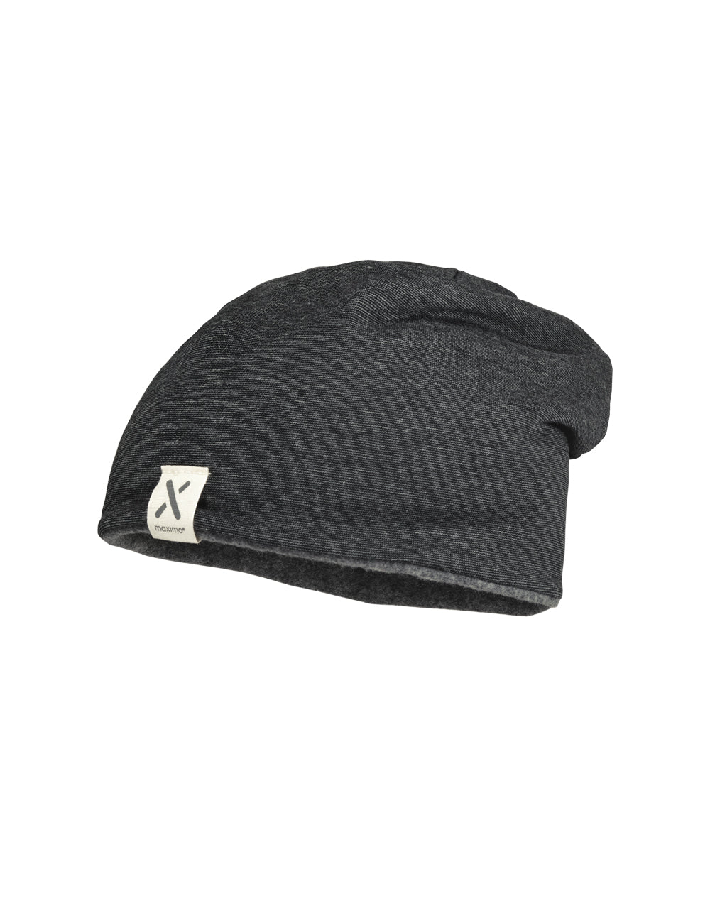 Maximo Kids Beanie aus Jersey mit Baumwollfleece gefüttert - anthrazit maximo