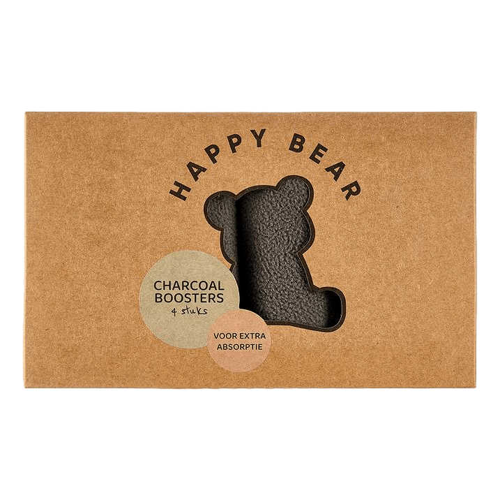 Happy Bear Charcoal Booster Set - 4-teilig - Stoffwindel | wiederverwendbare Windeln HappyBear Diapers