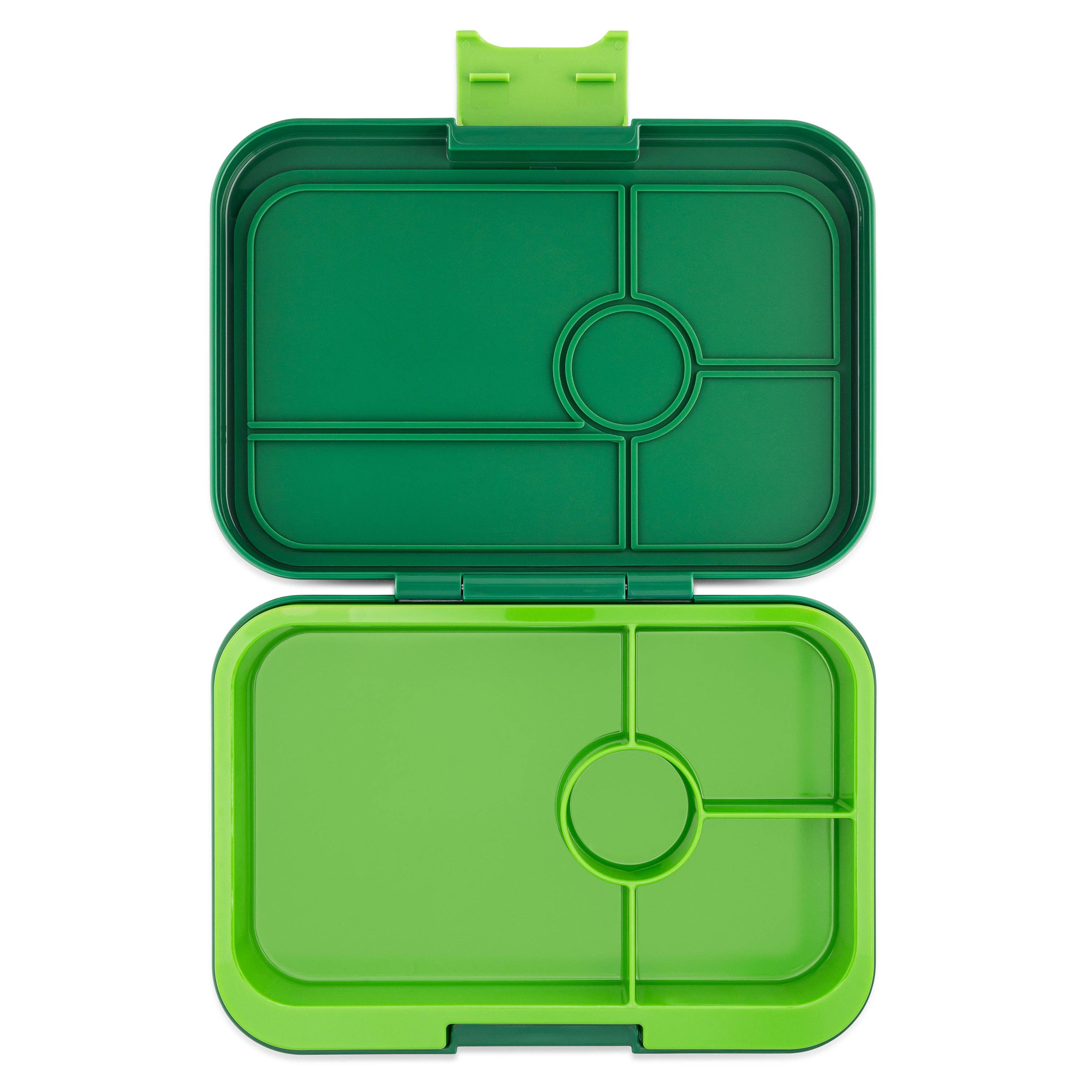 Auslaufsichere Yumbox Tapas Bento Brotdose - 4 Fächer mit Limettenschale - Grosse Grösse - palmengrün Yumbox