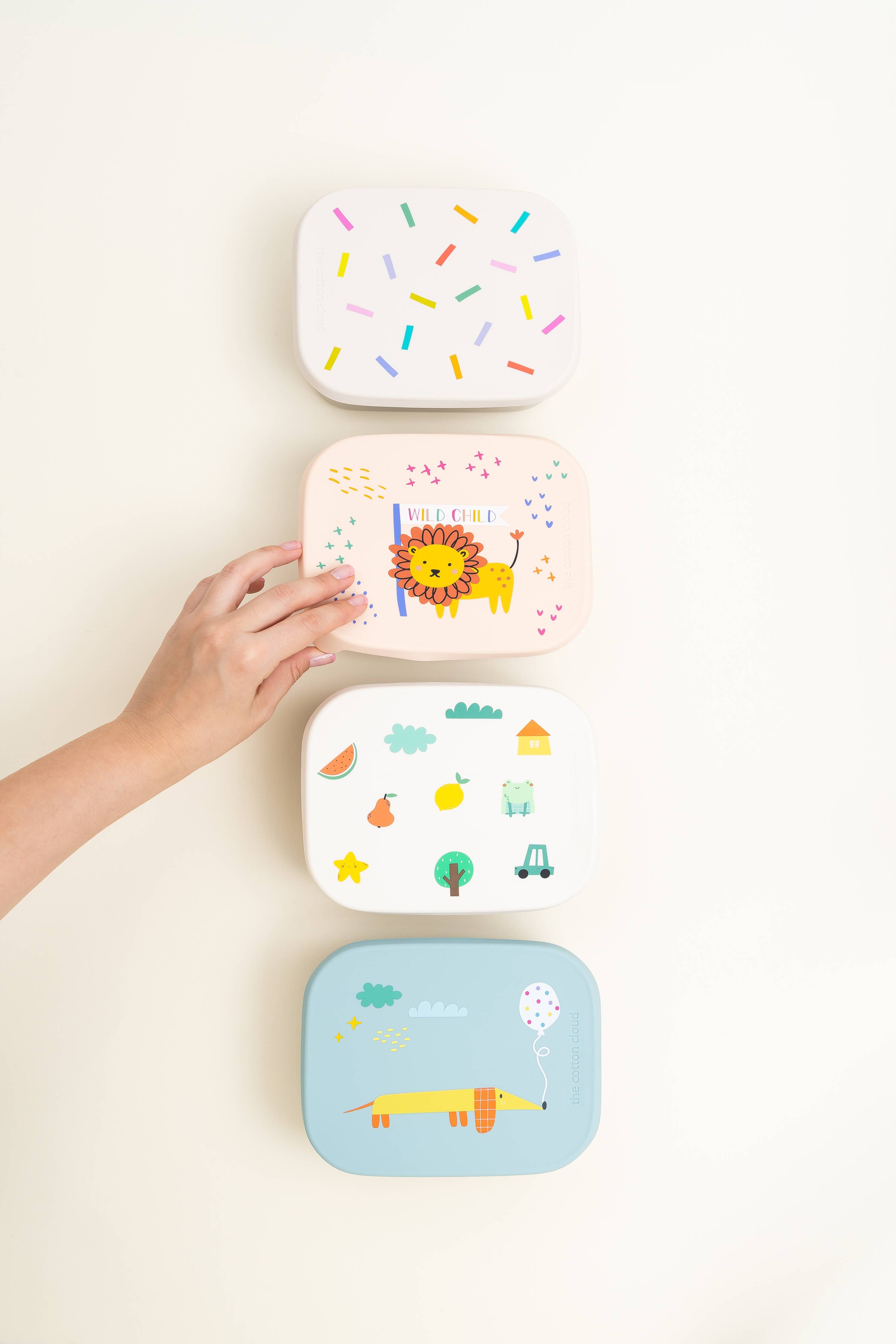 LUNCHBOX AUS EDELSTAHL MIT Fächern FÜR KINDER Fruity the cotton cloud
