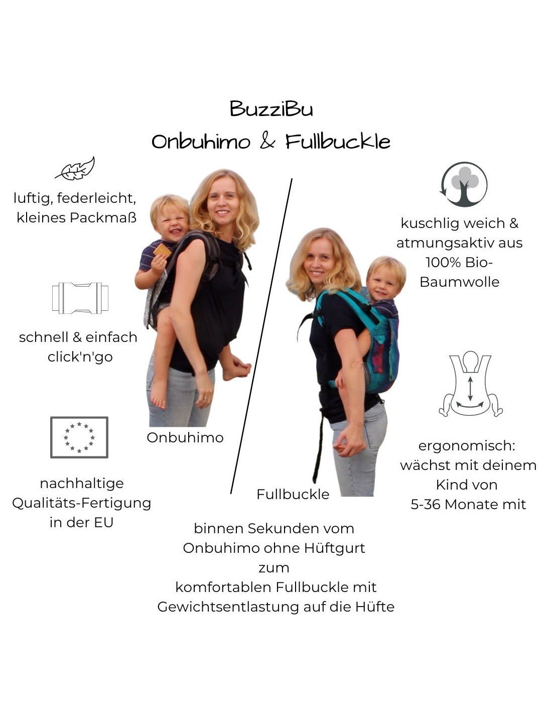 Buzzibu Babytrage - Latte Buzzidil