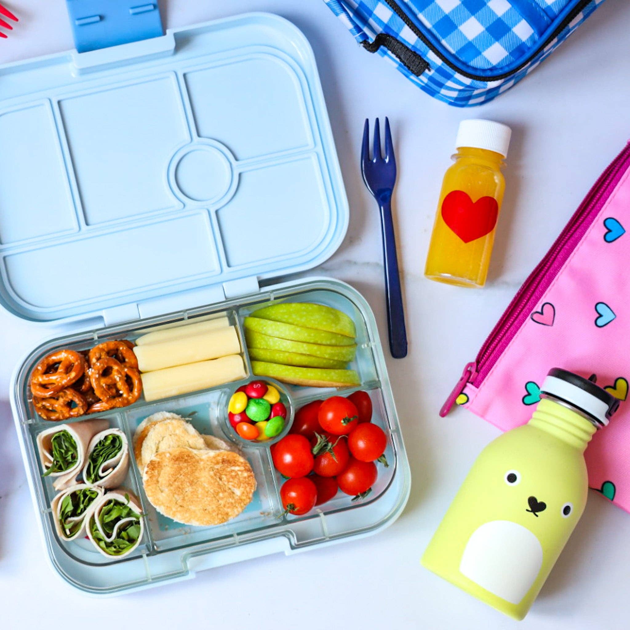 Wiederverwendbare Sandwich-/Snack-Tasche - 2er-Set - Hund & Herzen Yumbox
