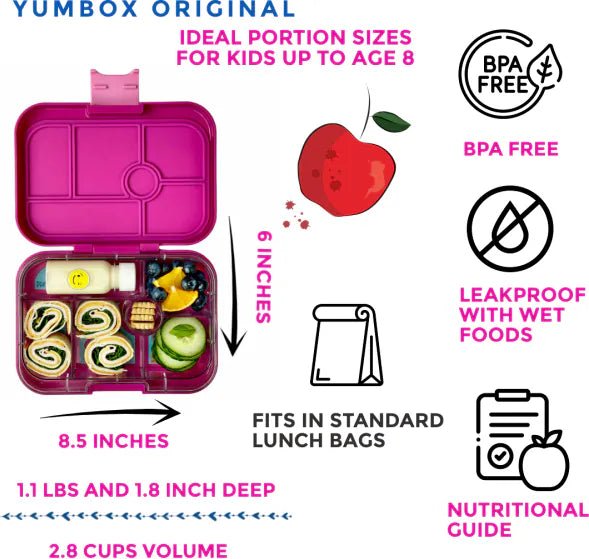 Yumbox Original - auslaufsichere Bentobox mit 6 Unterteilungen -Mermaid yumbox