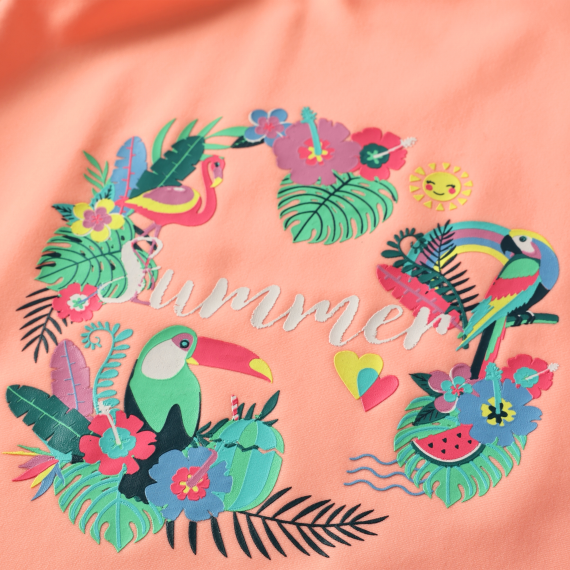 UV Schutz Schwimmshirt - Koralle Summer Color Kids