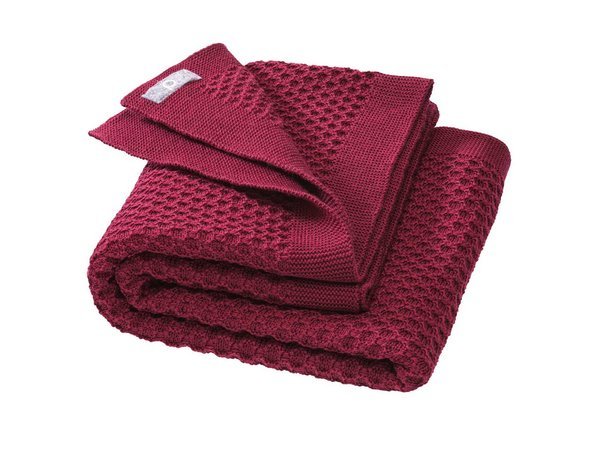 Disana Waben-Strickdecke 80x100cm - cassis Disana