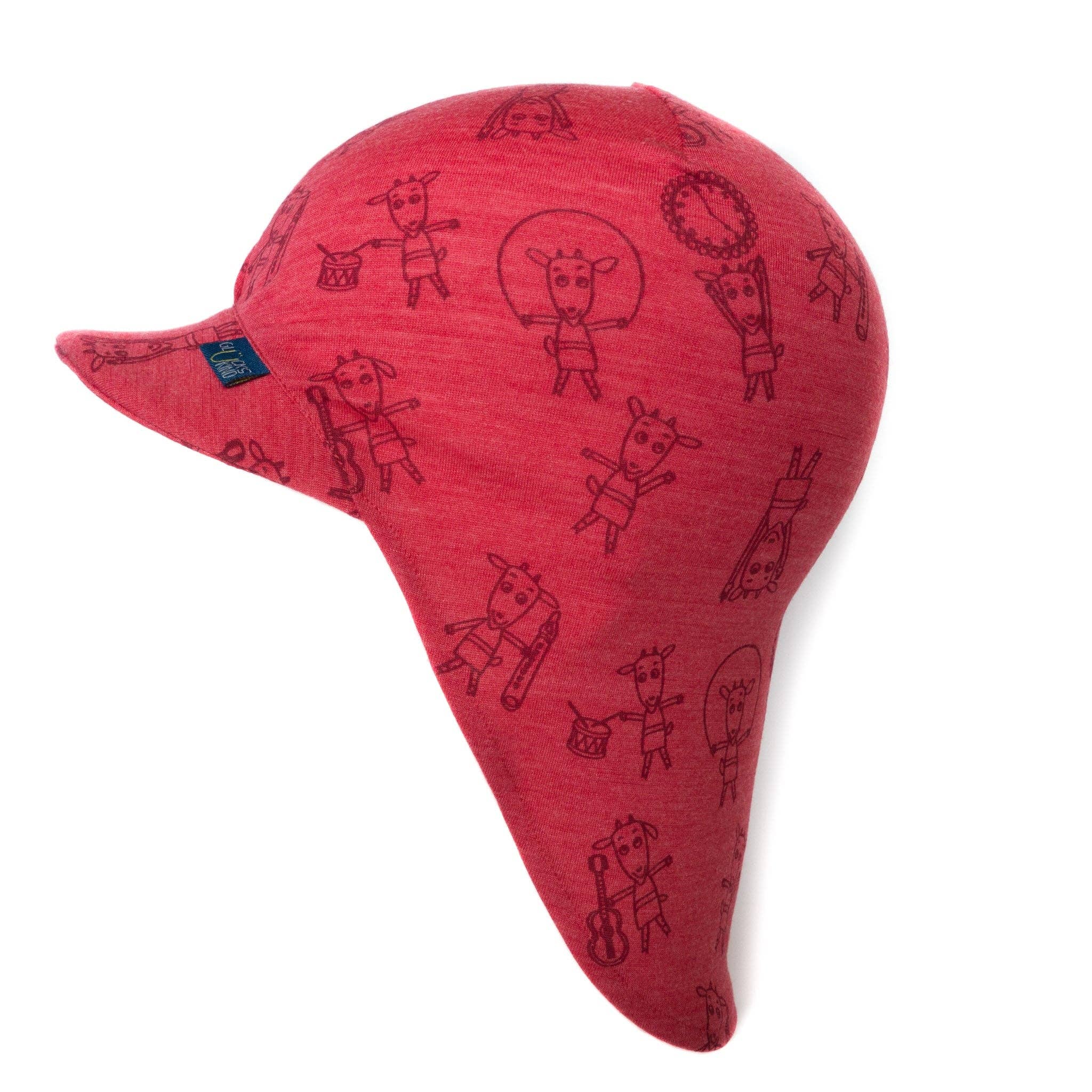 Sommerkappe himbeere Geißlein, Merinowolle & Seide (bio/GOTS): M (bis 46cm KU) Glückskind