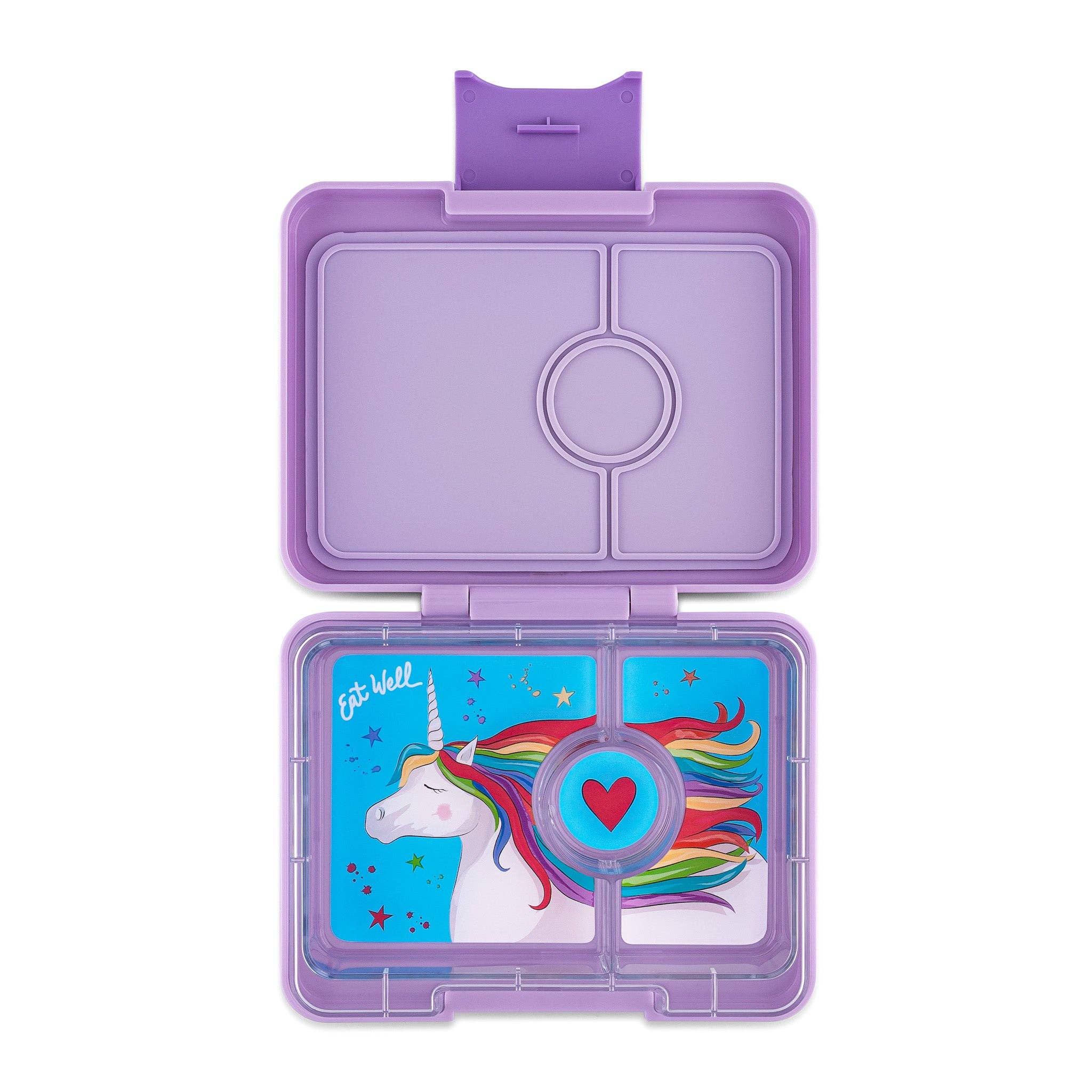 Snack-Größe Bento-Lunchbox Lavendel Lila (Magisches Einhorn) Yumbox