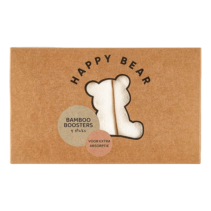 Happy Bear Booster-Set aus Bambus - 4-teilig - Stoffwindeln | wiederverwendbare Windeln HappyBear Diapers