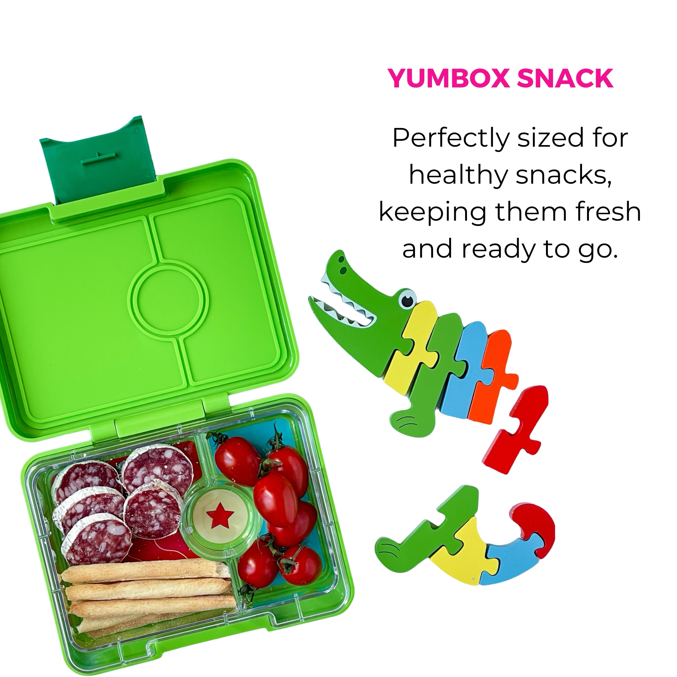 Yumbox Bento-Lunchbox Funkelndes Pink Glitzer - Snack (S) Yumbox
