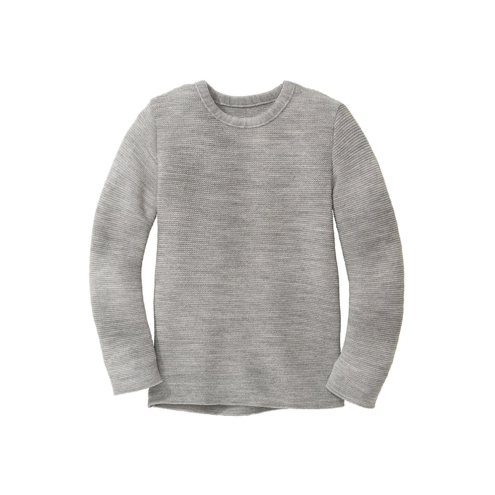 Disana Linksstrick-Pullover - grau Familienbande