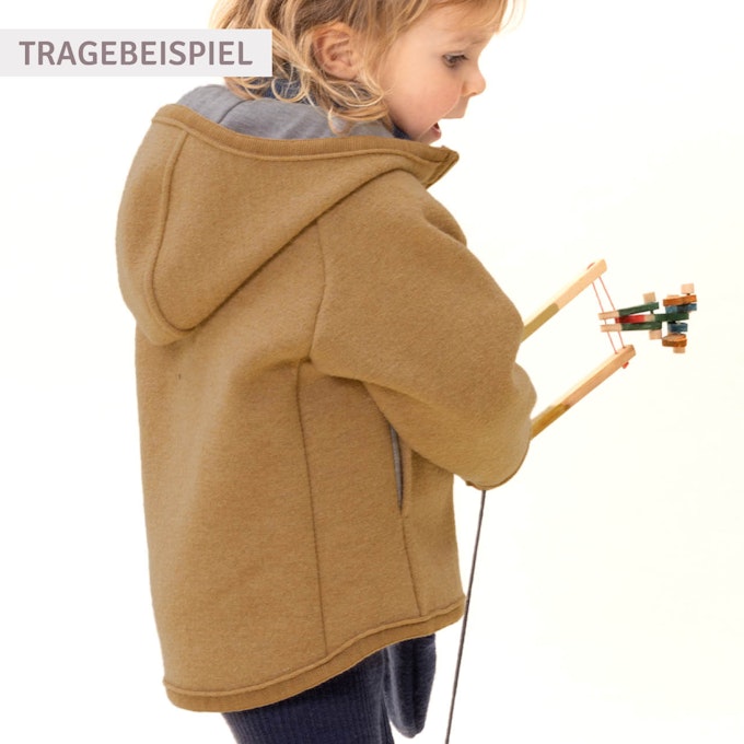 Disana Walk-Jacke Zipp mit Reissverschluss - Aubergine Disana