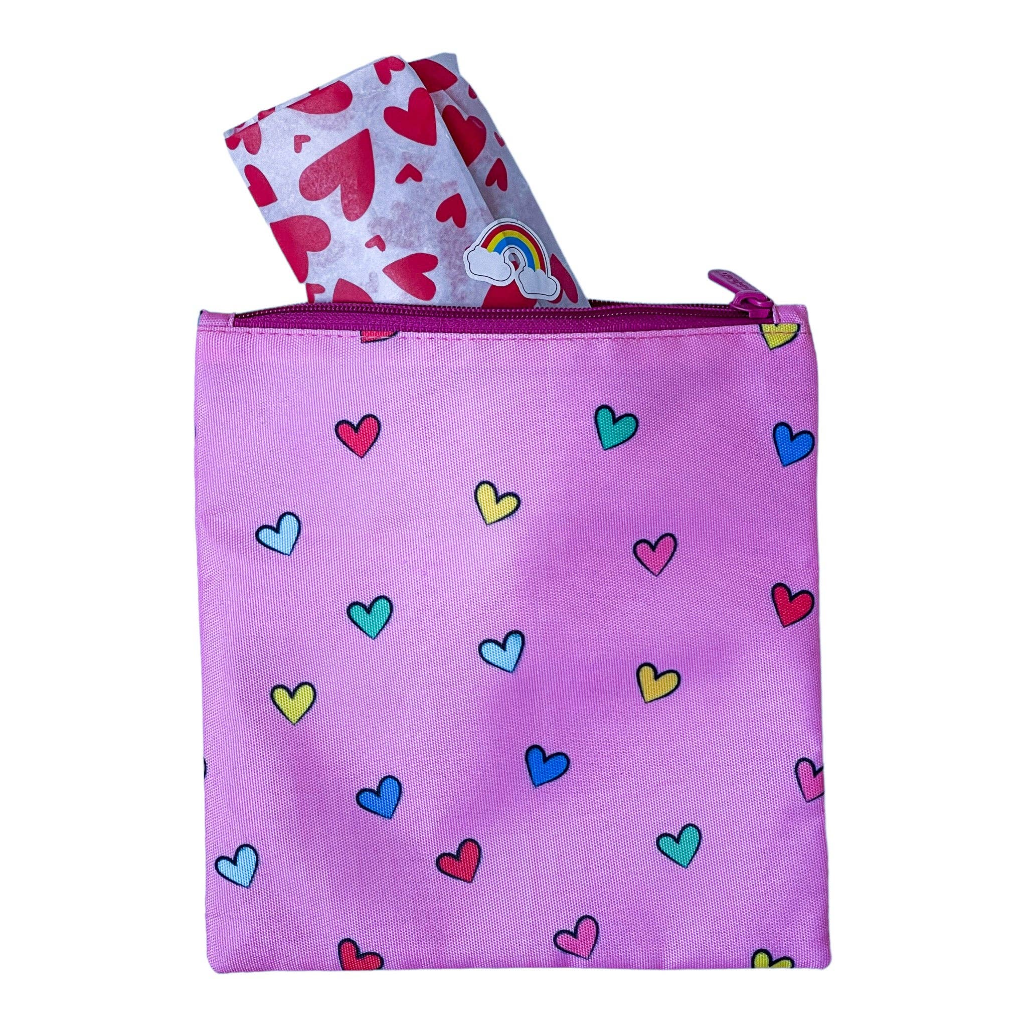 Wiederverwendbare Sandwich-/Snack-Tasche - 2er-Set - Hund & Herzen Yumbox