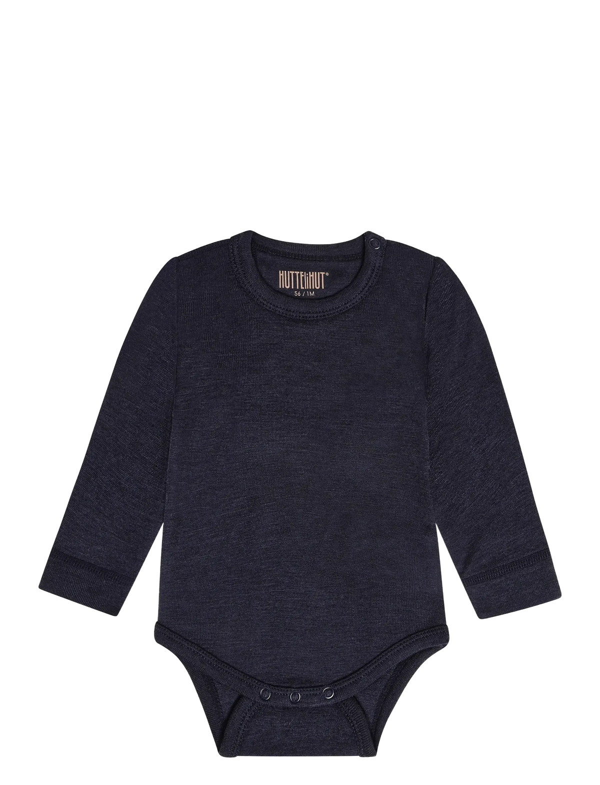 Huttelihut Tencel-Wolle Langarmbody - dunkles Marineblau
