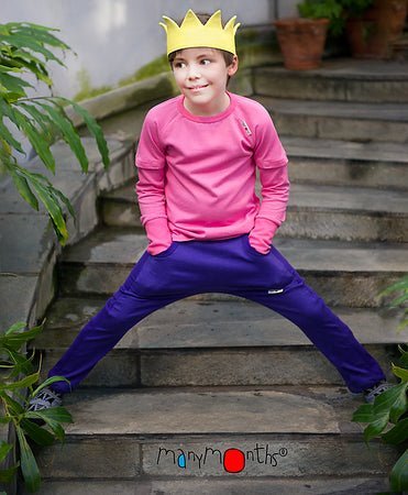 ManyMonths Kangaroo Pants Hanf - Blue Purple ManyMonths