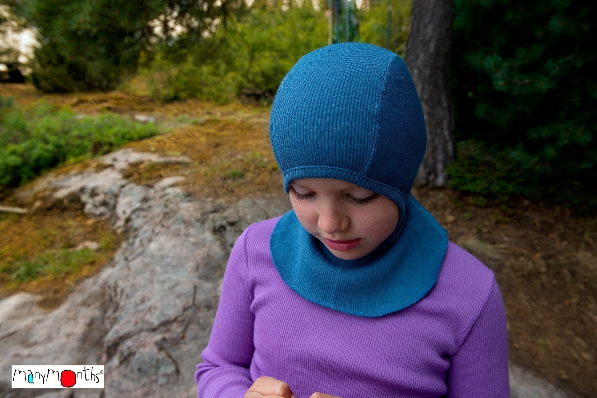 ManyMonths Woolies Elephant Hood - Wintermütze - Sea Grotto ManyMonths