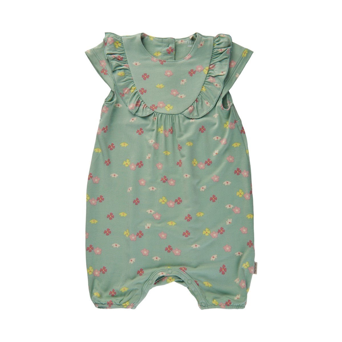 Bambus Jumpsuit Minymo kurz - Aqua Foam Minymo