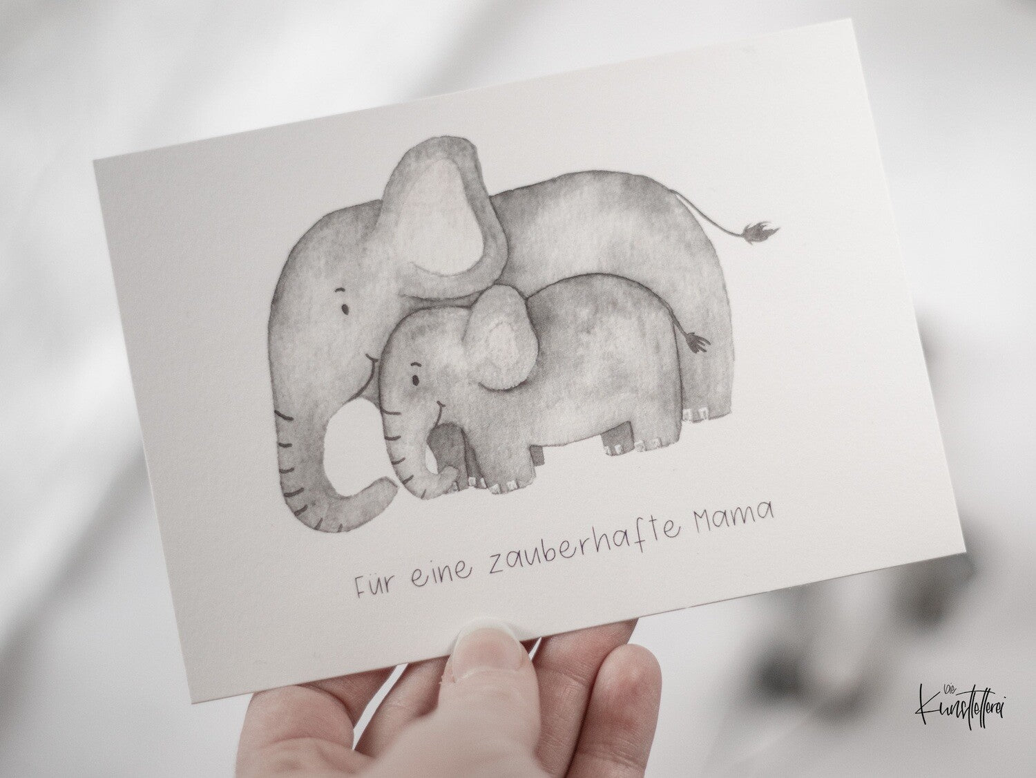 "Für eine zauberhafte Mama" Karte die kunstletterei