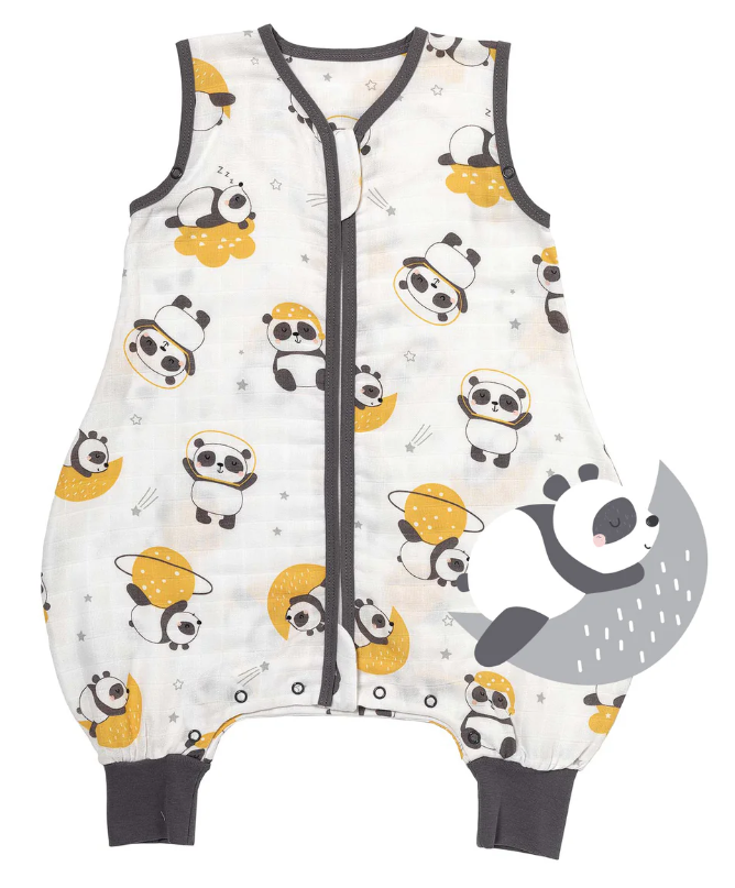 Schlummersack 0.5 Tog Musslin Bambusviskose - Panda Slumbersac