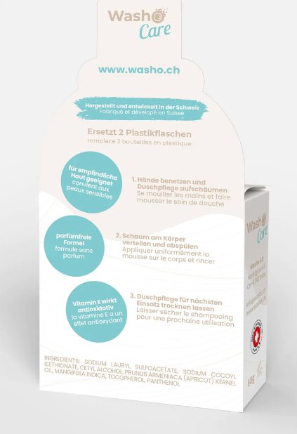 Washo feste Duschpflege - Sensitiv Swiss Edition washo