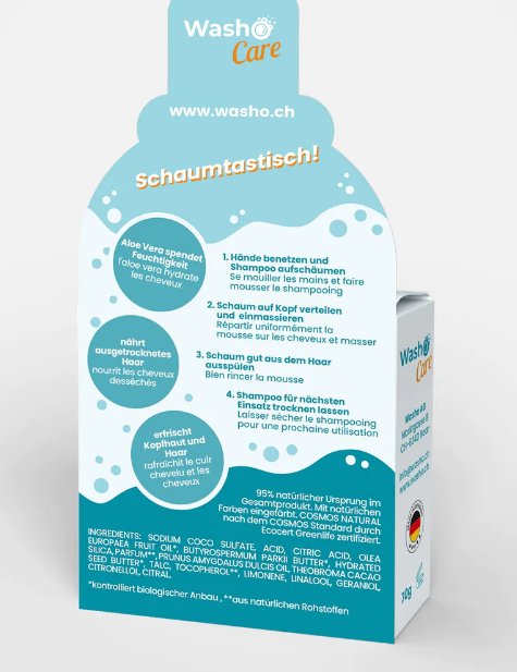 Washo festes Shampoo - Feuchtigkeit washo