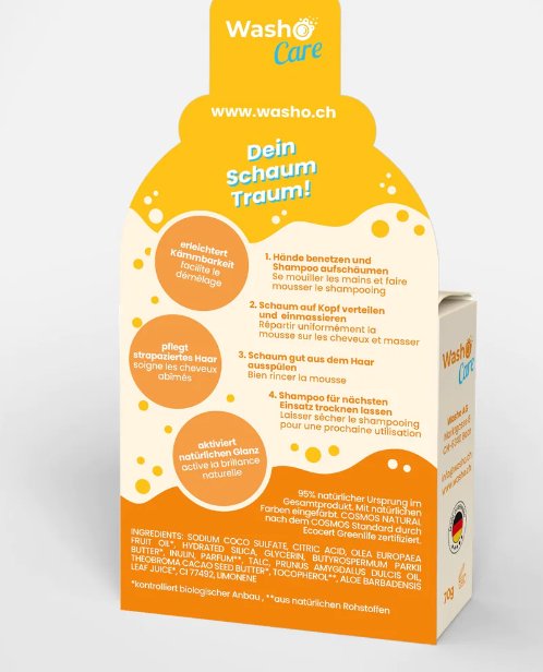 Washo festes Shampoo - Geschmeidigkeit washo