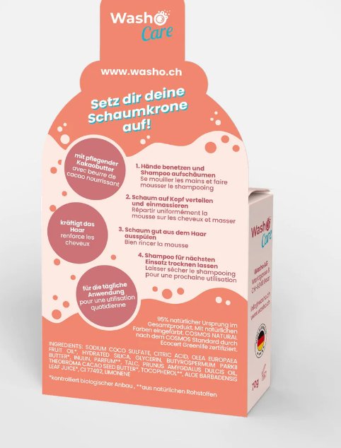 Washo festes Shampoo - Naturpflege washo
