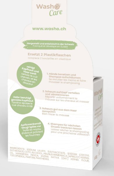 Washo festes Shampoo - Sensitiv Swiss Edition washo