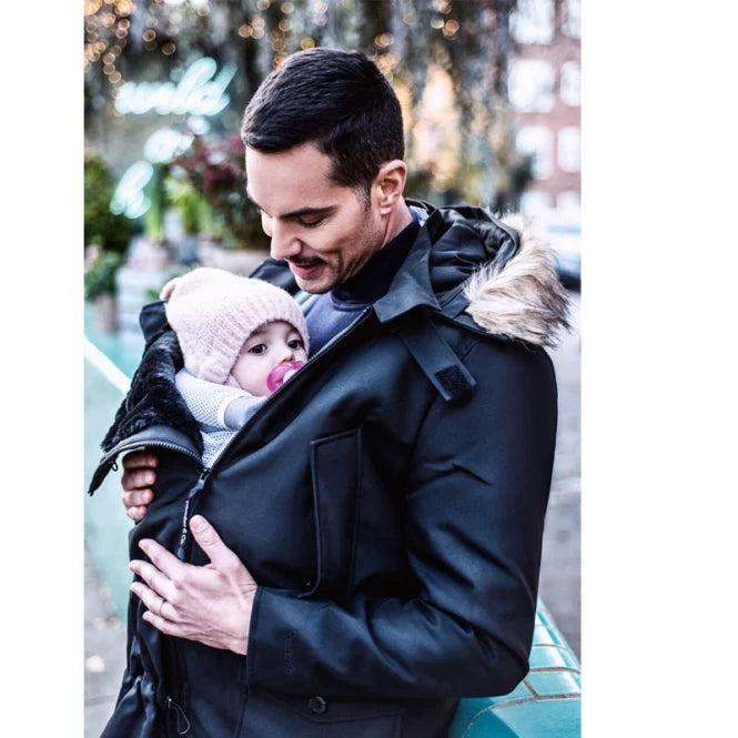 Winter Tragejacke für Papas BANDICOAT - black Familienbande