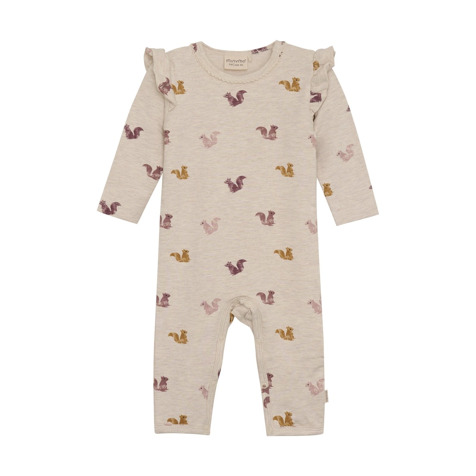 Minymo - Jumpsuit / Pyjama aus Bambus-Sweat - Eichhörnchen Minymo