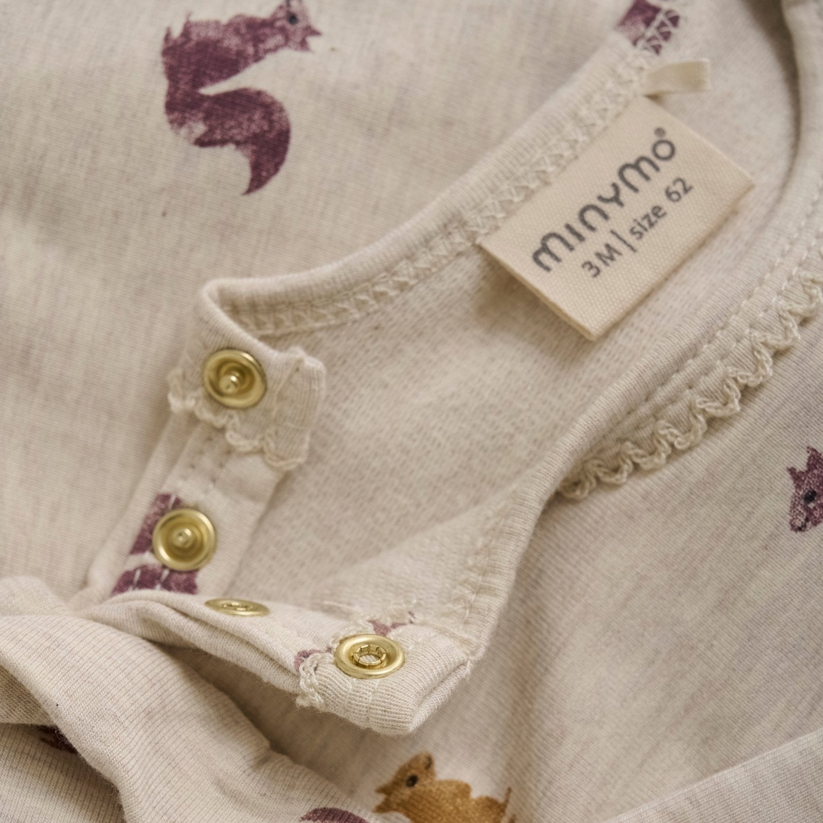 Minymo - Jumpsuit / Pyjama aus Bambus-Sweat - Eichhörnchen Minymo