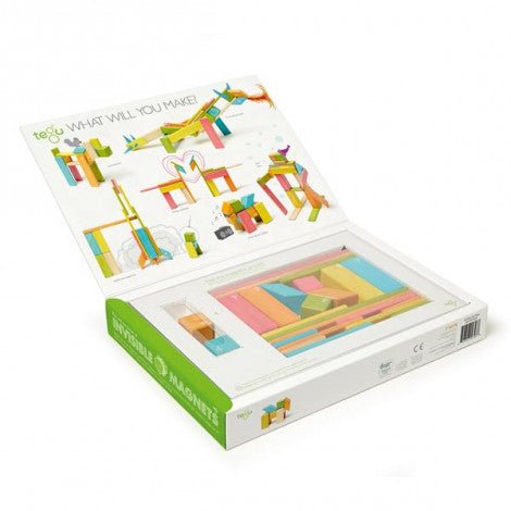 tegu 24 Magnetische Holzbausteine bunt Tegu