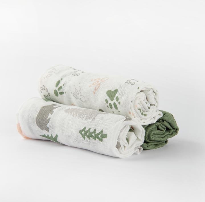 3-er Pack Popolini Muslin Organic 70x70 cm Mullwindeln