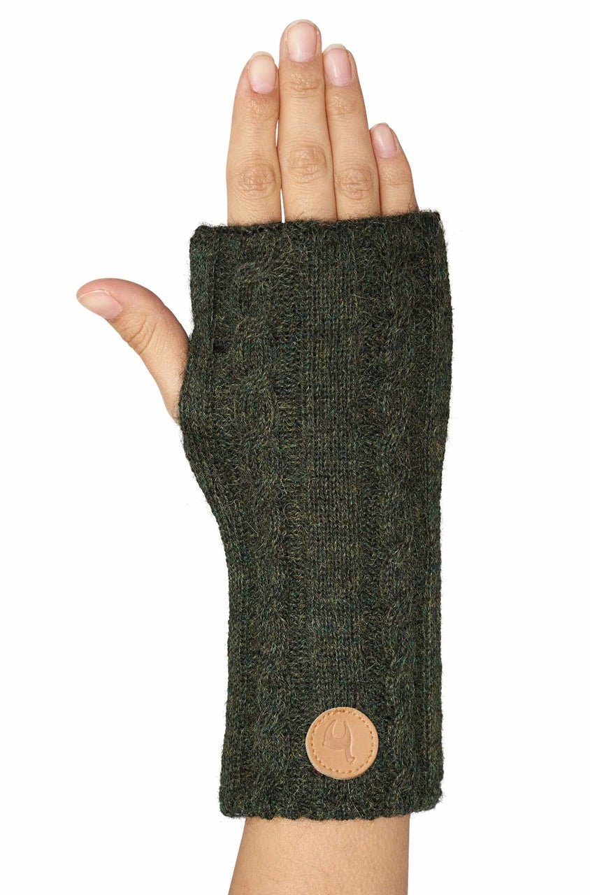 Alpaka Pulswärmer Erwachsene - div. Farben grün Apu Kuntur