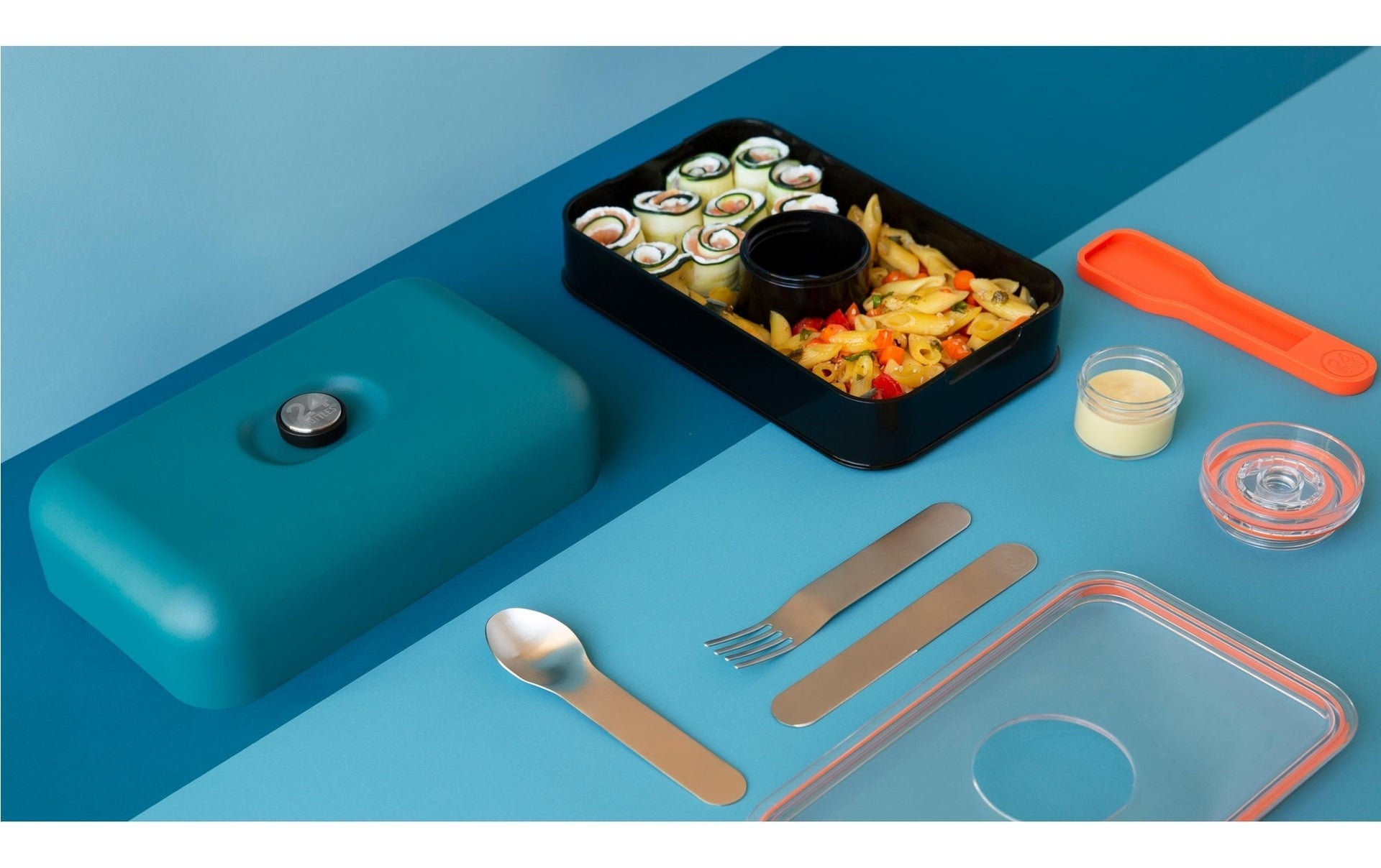 24Bottles Lunchbox 750ml Stone Tuxedo Black 24Bottles