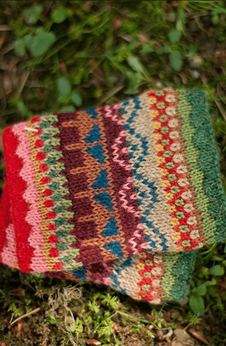 Alpaka Pulswärmer Erwachsene doppelt gestrickt - "LUNA" Familienbande