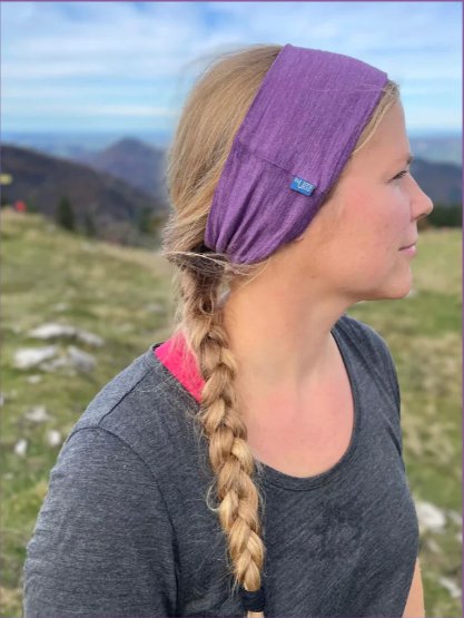 Glückskind Stirnband Merinowolle & Tencel - brombeere Glückskind