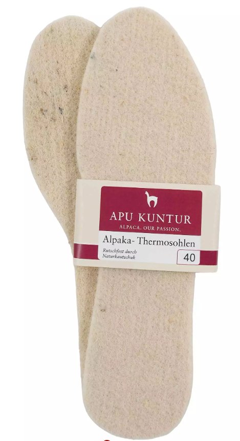 Alpaka THERMOSOHLEN (gummiert) novavida